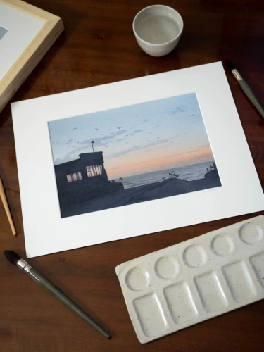 Reprodukcja "Zmierzch" z passe-partout