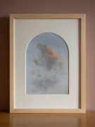 Reprodukcja "Promień" w drewnianej ramie i passe-partout