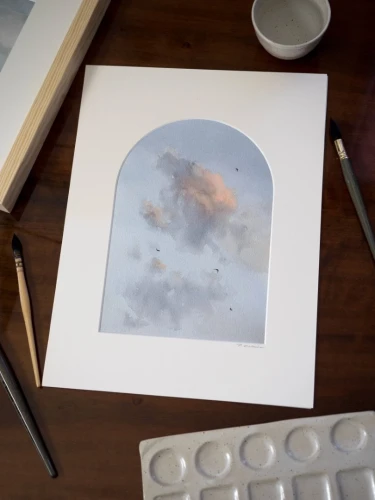 Reprodukcja "Promień" z passe-partout