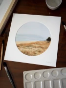 Reprodukcja "Przed deszczem" z passe-partout