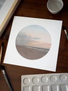 Reprodukcja "Ostatni człowiek" z passe-partout