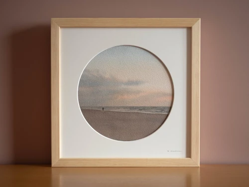 Reprodukcja "Ostatni człowiek" w drewnianej ramie i passe-partout