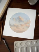 Reprodukcja "Dotknięte światłem" z passe-partout