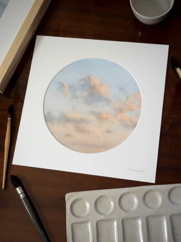 Reprodukcja "Dotknięte światłem" z passe-partout