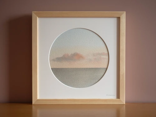 Reprodukcja "Na nieboskłonie" w drewnianej ramie i passe-partout