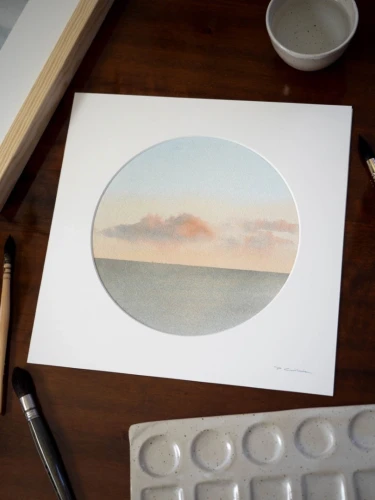 Reprodukcja "Na nieboskłonie" z passe-partout