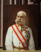 Kopia obrazu portretu Cesarza Franciszka Józefa I (autor: nieznany) wykonana przez Piotra Cieślewicza