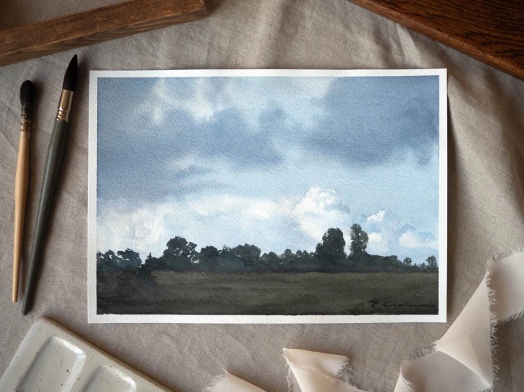 Obraz akwarelowy "Bliżej ziemi nr 7" - Piotr Cieślewicz