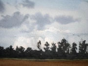 Obraz akwarelowy "Bliżej ziemi nr 8" detale - Piotr Cieślewicz