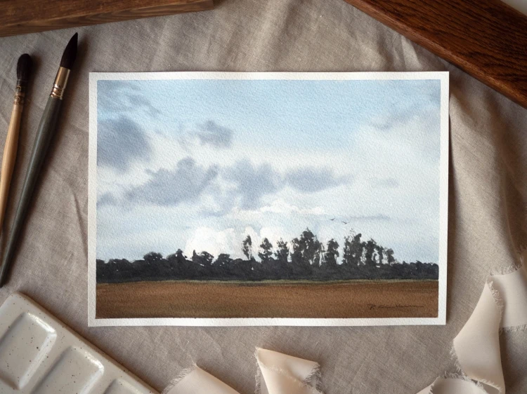 Obraz akwarelowy "Bliżej ziemi nr 8" - Piotr Cieślewicz