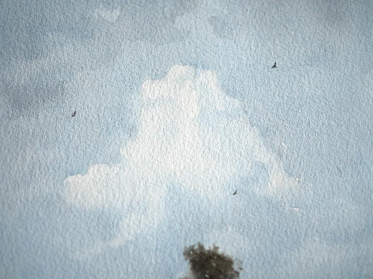 Obraz akwarelowy "Bliżej ziemi nr 13" detale - Piotr Cieślewicz