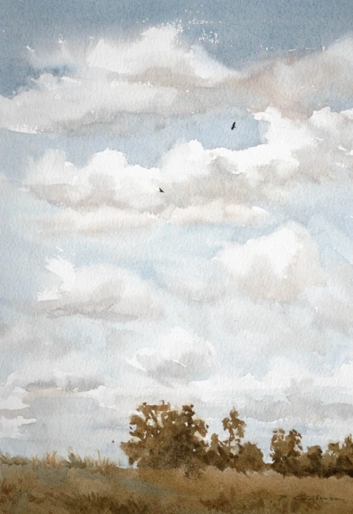 Obraz akwarelowy "Bliżej ziemi nr 5"