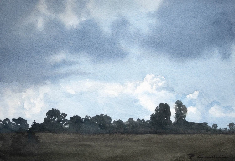 Obraz akwarelowy "Bliżej ziemi nr 7"