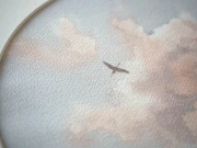 Obraz akwarelowy "Poświata" detale - Piotr Cieślewicz