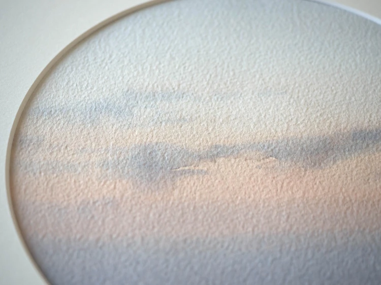 Obraz akwarelowy "Przestrzeń" detale - Piotr Cieślewicz