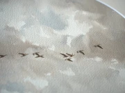 Obraz akwarelowy "Ucieczka" detale - Piotr Cieślewicz