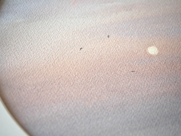 Obraz akwarelowy "W oddali" detale - Piotr Cieślewicz