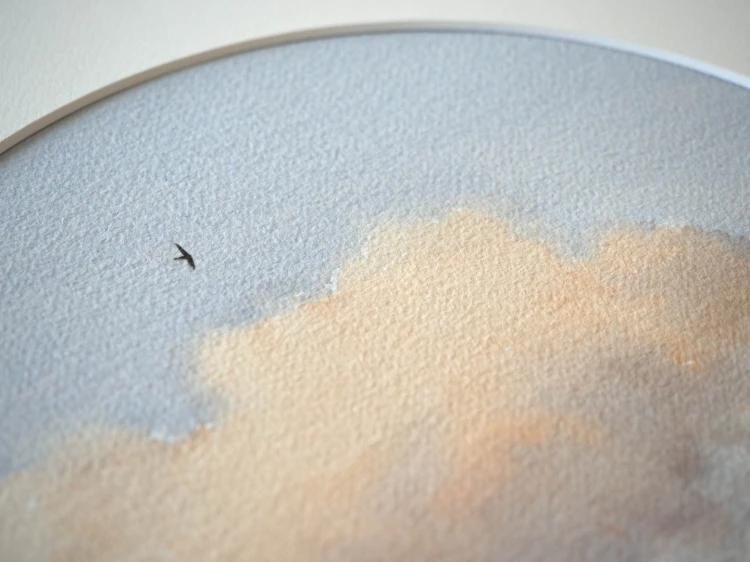 Obraz akwarelowy "Nieważkość" detale - Piotr Cieślewicz