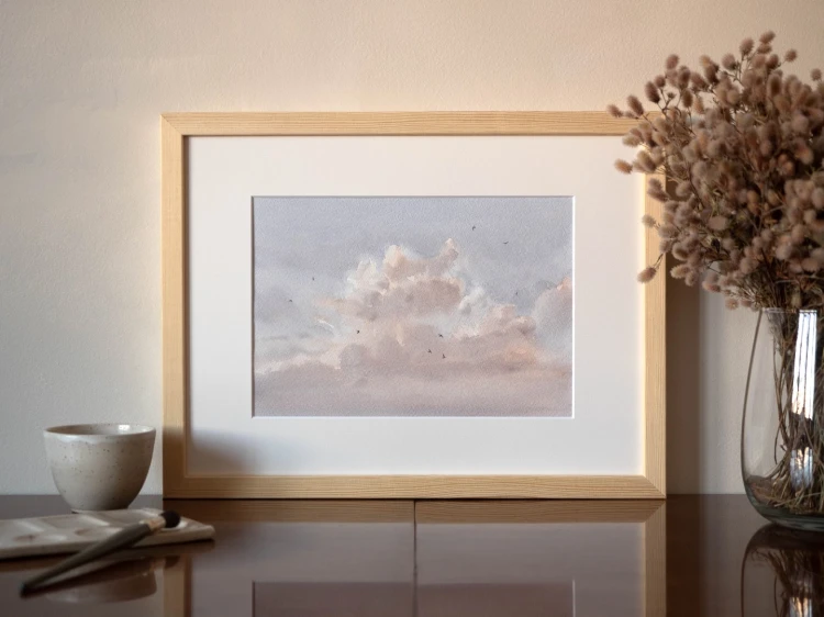 Obraz akwarelowy "Mgnienie" w oprawie - Piotr Cieślewicz