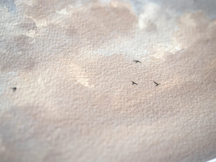 Obraz akwarelowy "Mgnienie" detale - Piotr Cieślewicz