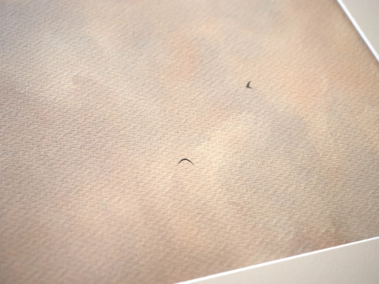 Obraz akwarelowy "Wzloty" detale - Piotr Cieślewicz