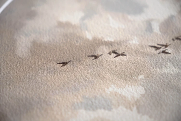 Reprodukcja "Ucieczka" zbliżenie