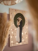 Piotr Cieślewicz - portret olejny ślubny ze złoceniami