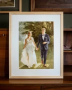 Piotr Cieślewicz - portret ślubny wykonany akwarelami