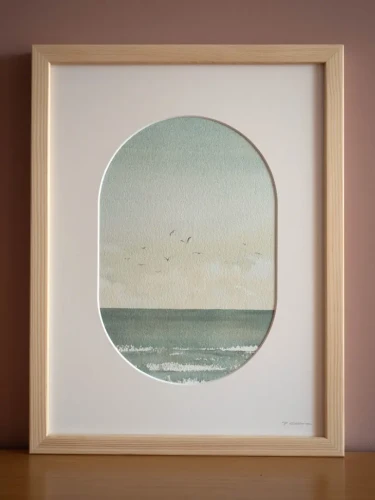 Reprodukcja "Bezkres" w drewnianej ramie i passe-partout