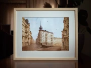 Piotr Cieślewicz - pejzaż akwarelowy "Żelazko w Poznaniu"