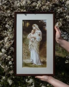 Akwarelowa kopia olejnego obrazu "I'Innocence" (autor: William-Adolphe Bouguereau) wykonana przez Piotra Cieślewicza