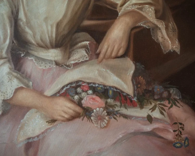 Kopia obrazu "Portret Felicji Wężyk z Osin" (autor: Jan Antoni Simon) wykonana przez Piotra Cieślewicza