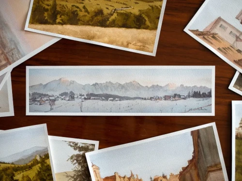 Piotr Cieślewicz - reprodukcja akwareli "Tatry zimą"