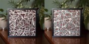 Natłok utkany - wycinanki w aluminiowych ramach